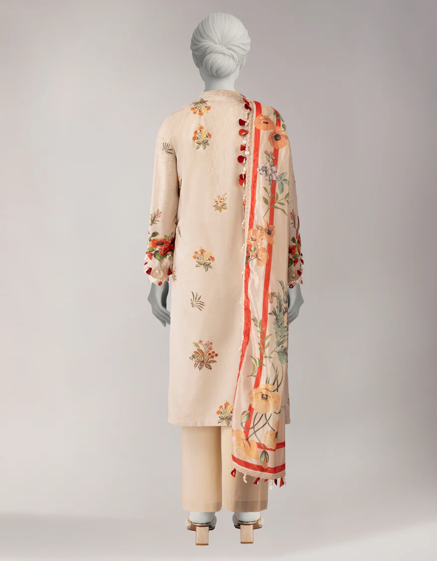 MULTICOLOR DOBBY 3PC UNSTITCHED | JLAWN-S-26-3805 CHINAR-3 - Image 2