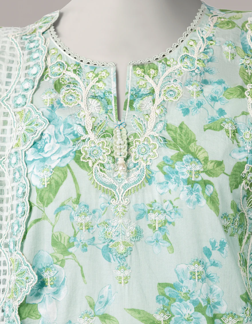 MULTICOLOR DORIA 3PC UNSTITCHED | JLAWN-S-26-3808 HILL SIDE-2 - Image 3