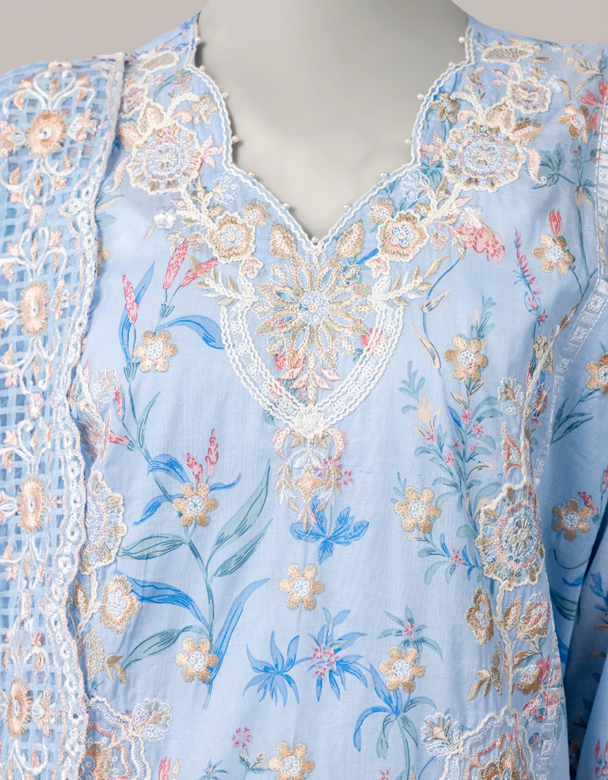 MULTICOLOR DORIA 3PC UNSTITCHED | JLAWN-S-26-3809 HILL SIDE-3 - Image 3