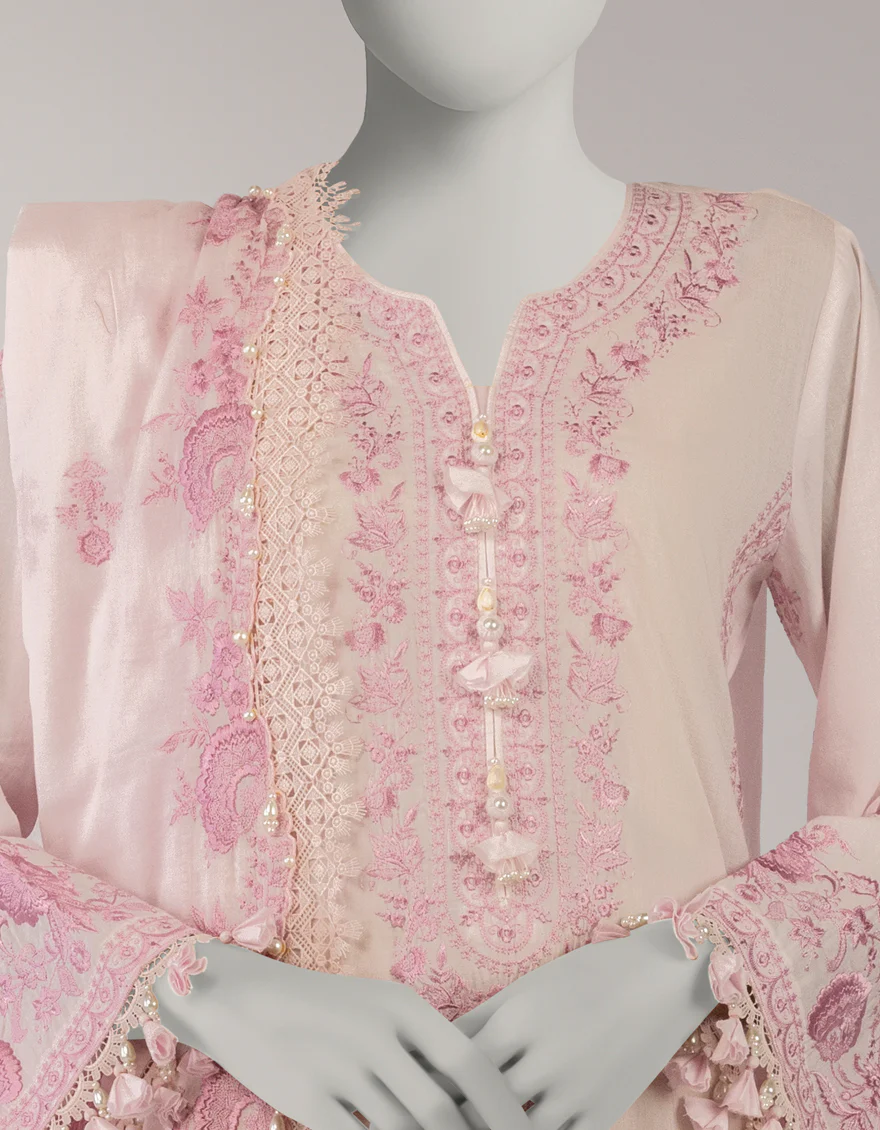 PINK LAWN 3PC UNSTITCHED | JLAWN-S-26-3825 VINTAGE-3 - Image 3