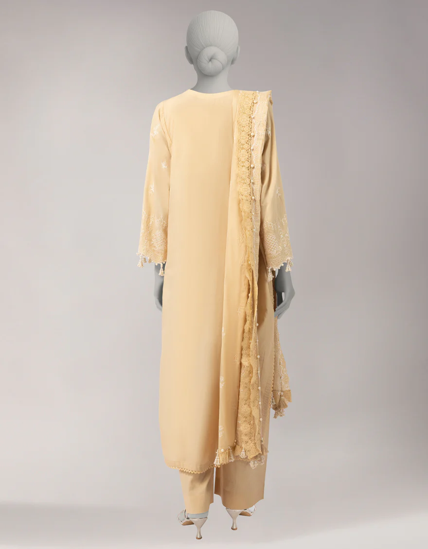 BEIGE LAWN 3PC UNSTITCHED | JLAWN-S-26-3826 VINTAGE-4 - Image 2