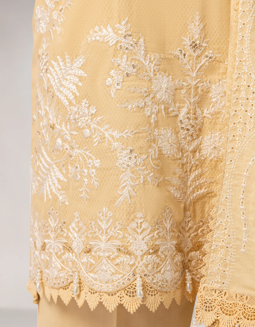 YELLOW DOBBY 3PC UNSTITCHED | JLAWN-S-26-3829 DIVINE-3 - Image 4