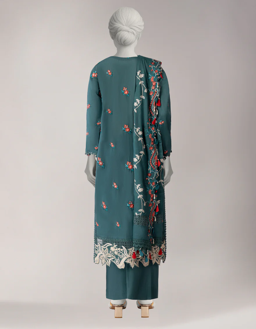 BLUE LAWN 3PC UNSTITCHED | JLAWN-S-26-3839 ROYAL DYNASTY-1 - Image 2
