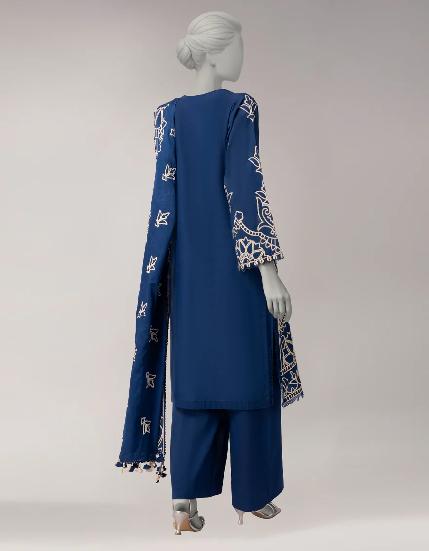 BLUE LAWN 3PC UNSTITCHED | JLAWN-S-26-3840 ROYAL DYNASTY-2 - Image 2