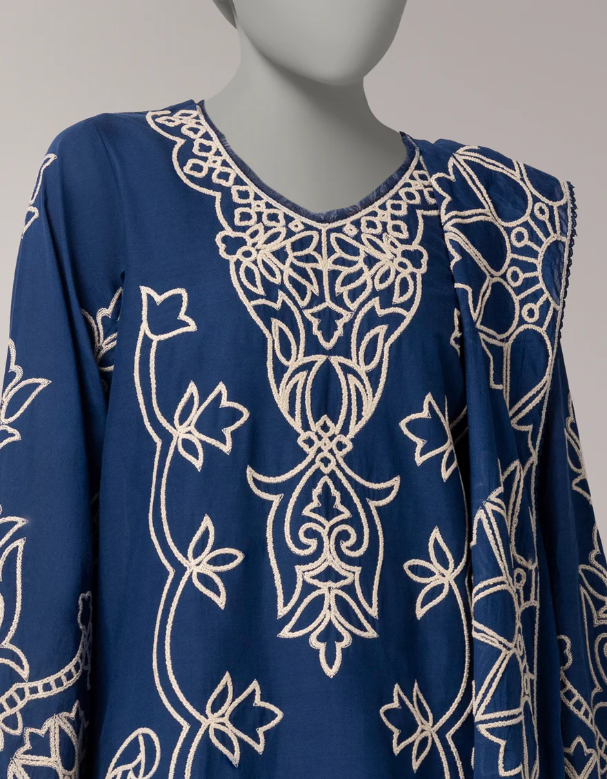 BLUE LAWN 3PC UNSTITCHED | JLAWN-S-26-3840 ROYAL DYNASTY-2 - Image 3