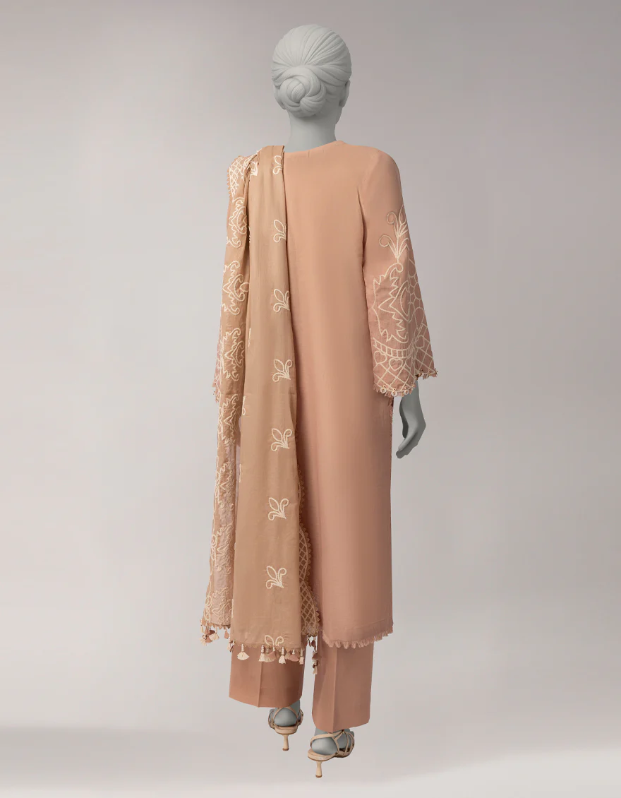 BROWN LAWN 3PC UNSTITCHED | JLAWN-S-26-3842 ROYAL DYNASTY-4 - Image 2