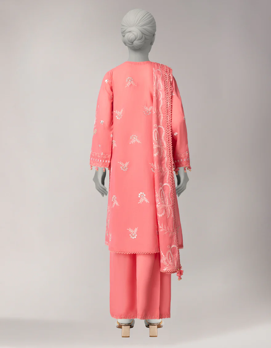 PINK LAWN 3PC UNSTITCHED | JLAWN-S-26-3843 ROYAL DYNASTY-5 - Image 2
