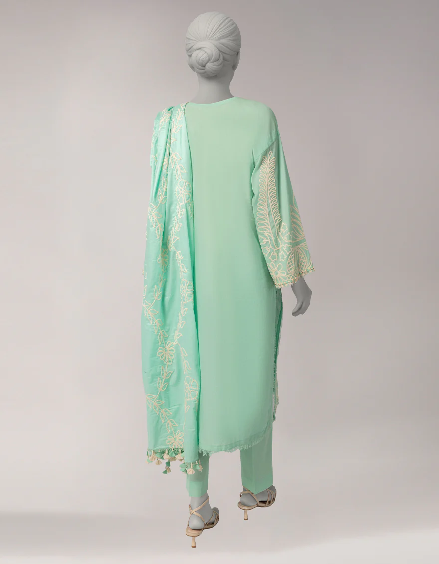 GREEN LAWN 3PC UNSTITCHED | JLAWN-S-26-3844 ROYAL DYNASTY-6 - Image 2