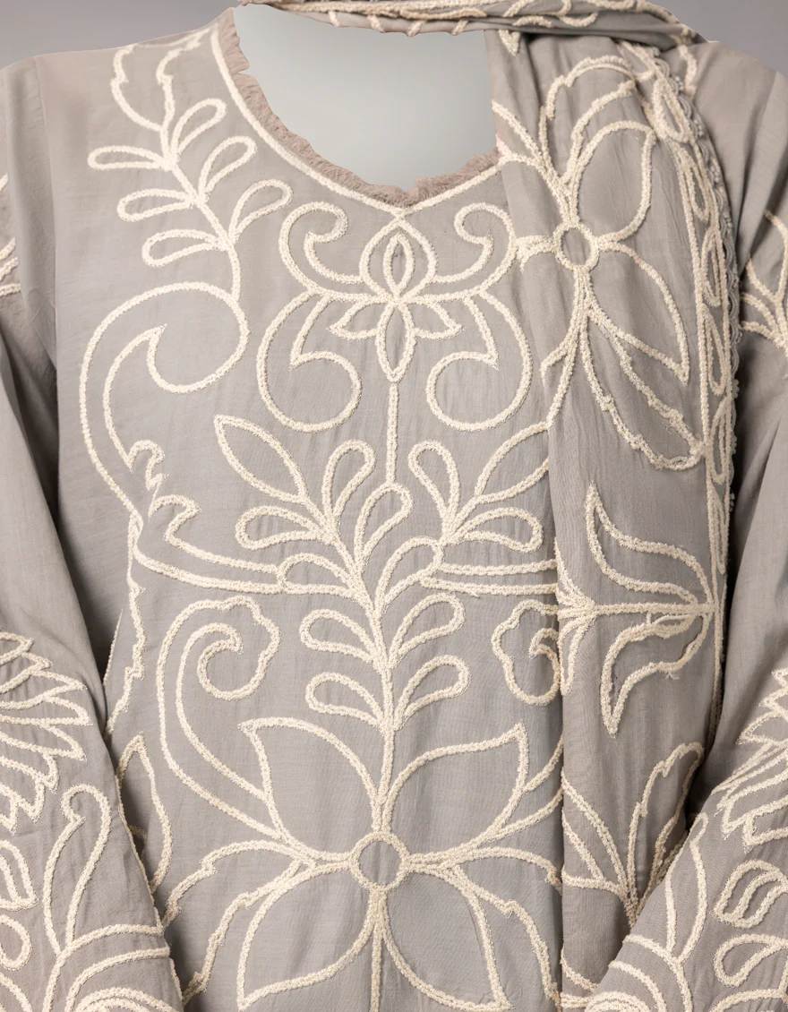 GREY LAWN 3PC UNSTITCHED | JLAWN-S-26-3845 ROYAL DYNASTY-7 - Image 3