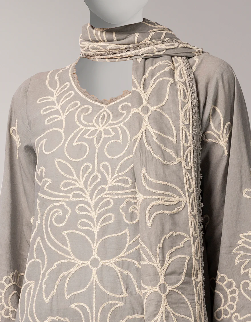 GREY LAWN 3PC UNSTITCHED | JLAWN-S-26-3845 ROYAL DYNASTY-7 - Image 4