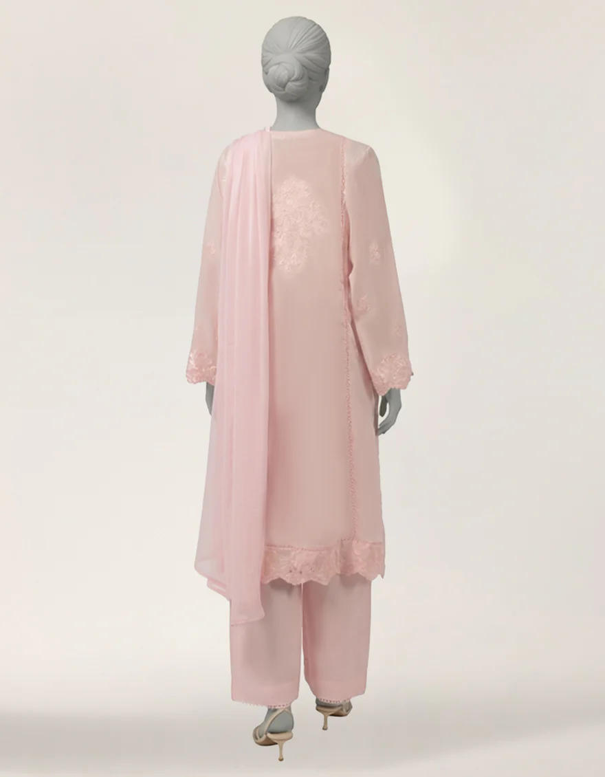 PINK LAWN 3PC STITCHED | JLAWN-S-26-402/S SEHIFFLI-1 - Image 2