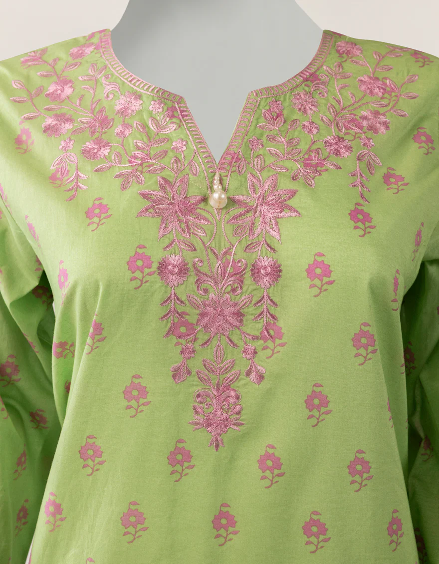 GREEN LAWN 3PC STITCHED | JLAWN-S-26-418/S TONAL BLOOM-3 - Image 3