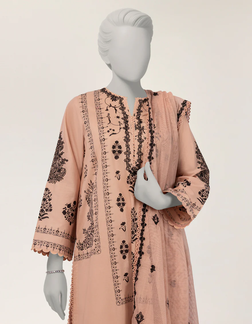 TEA PINK LAWN 3PC STITCHED | JLAWN-S-26-429/S PRINT MUSE-02 - Image 2