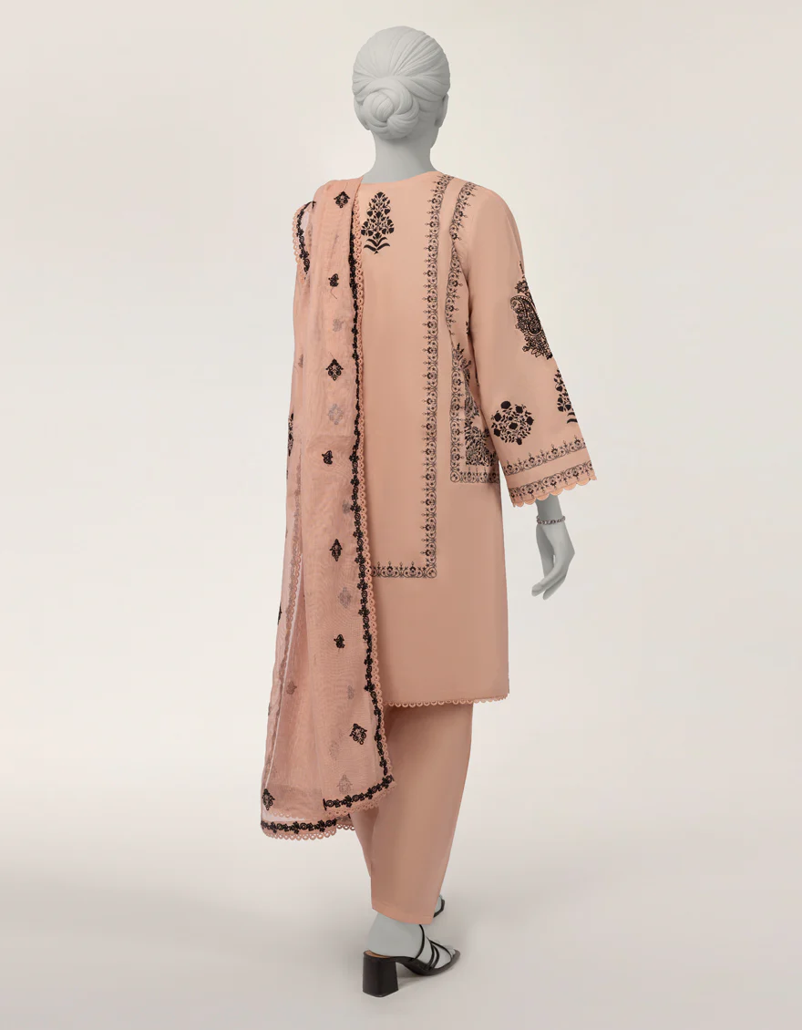 TEA PINK LAWN 3PC STITCHED | JLAWN-S-26-429/S PRINT MUSE-02 - Image 3