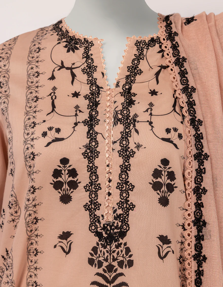 TEA PINK LAWN 3PC STITCHED | JLAWN-S-26-429/S PRINT MUSE-02 - Image 4