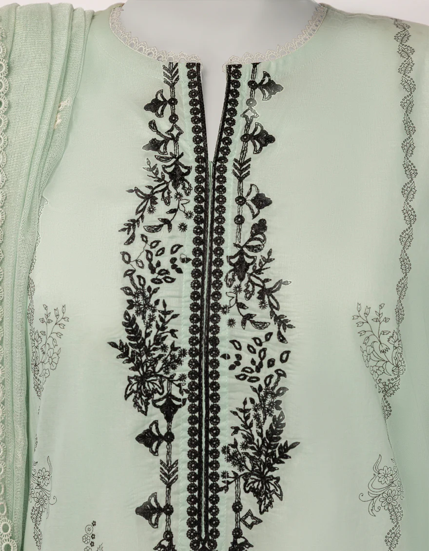 GREEN LAWN 3PC STITCHED | JLAWN-S-26-433/S PRINT MUSE-06 - Image 4
