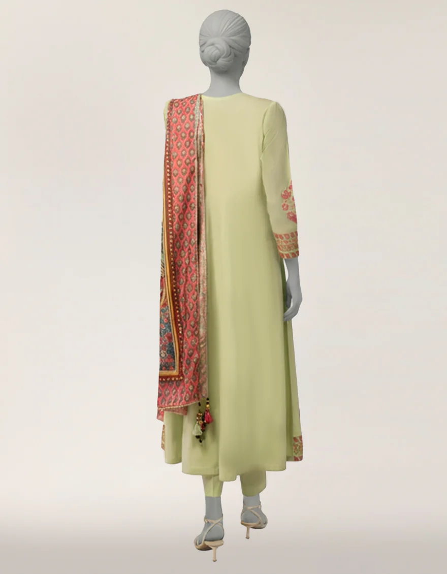 GREEN DOBBY 3PC STITCHED | JLAWN-S-26-440/S JAIPUR-03 - Image 3