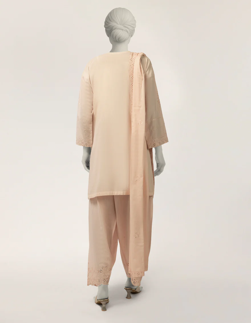 PINK LAWN 3PC STITCHED | JLAWN-S-26-497/S SCHIFFIL-B-02 - Image 2