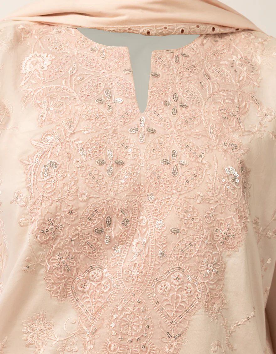 PINK LAWN 3PC STITCHED | JLAWN-S-26-497/S SCHIFFIL-B-02 - Image 3