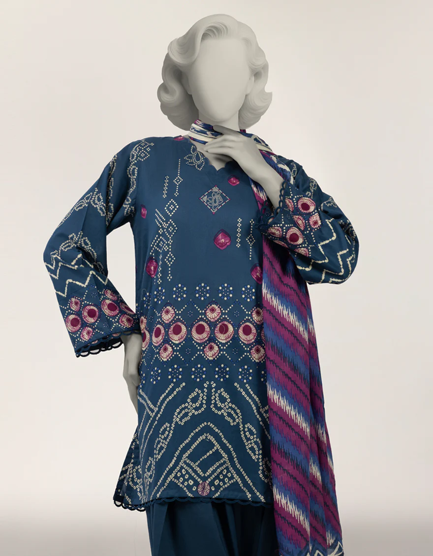 BLUE LAWN 3PC STITCHED | JLAWN-S-26-504/S TIE DIE-01 - Image 2