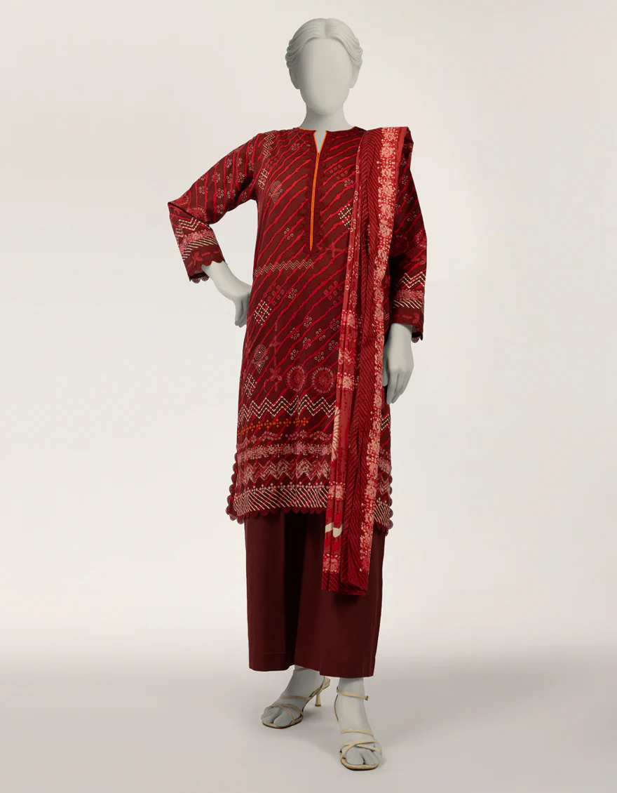 MAROON LAWN 3PC STITCHED | JLAWN-S-26-506/S TIE DIE-03