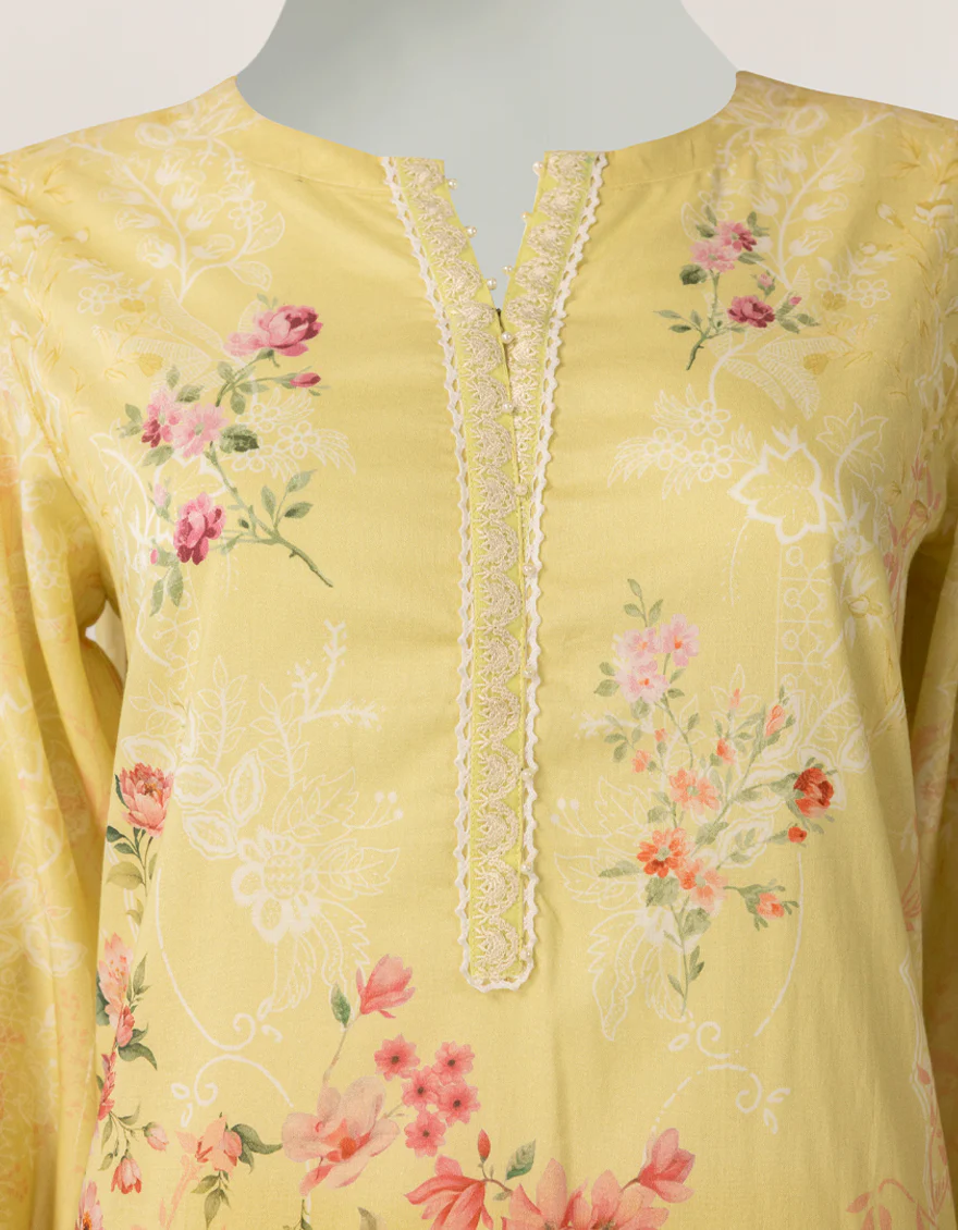 YELLOW LAWN 3PC STITCHED | JLAWN-S-26-533/S MEADOW MUSE-04 - Image 4