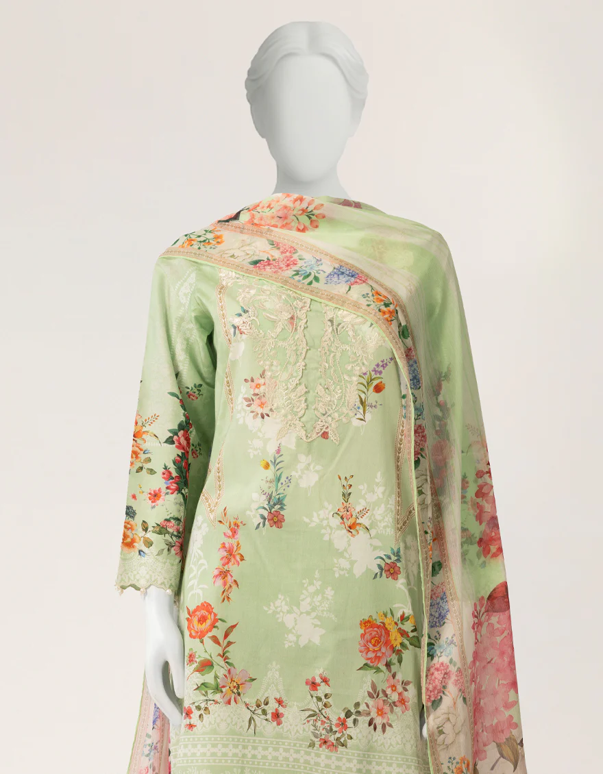 GREEN LAWN 3PC STITCHED | JLAWN-S-26-534/S MEADOW MUSE-05 - Image 3