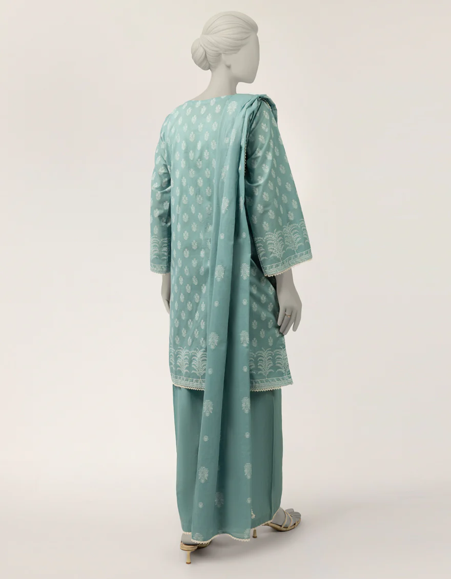 BLUE LAWN 3PC STITCHED | JLAWN-S-26-547/S FLORAL GARDEN-A-2 - Image 2