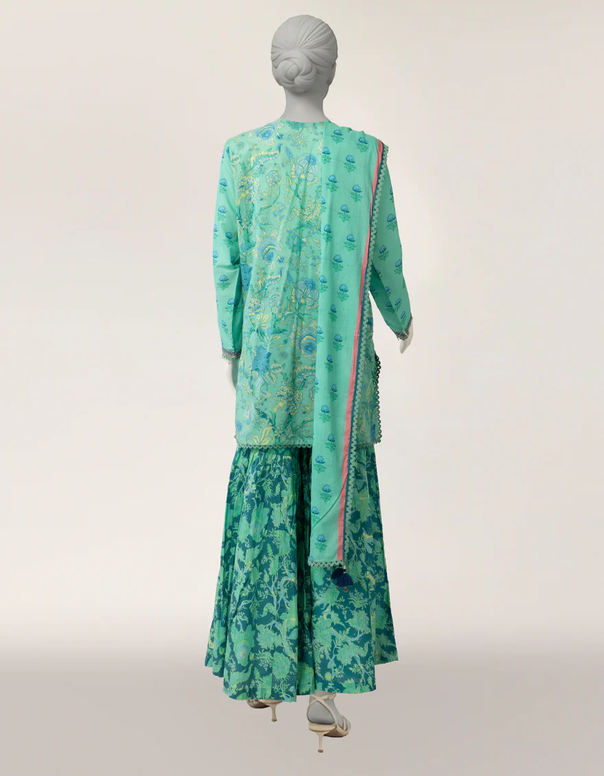 GREEN LAWN 3PC STITCHED | JLAWN-S-26-556/S COLOR BLOCK-03 - Image 2