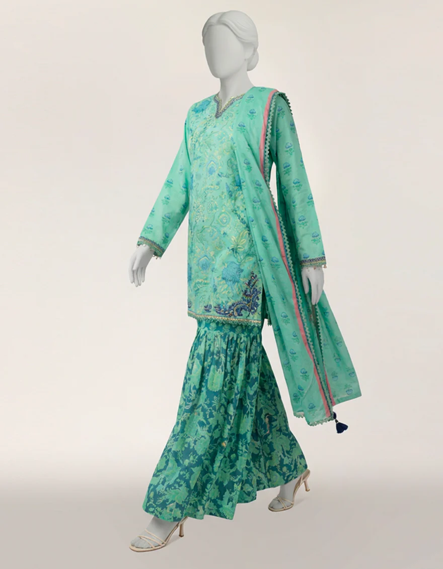 GREEN LAWN 3PC STITCHED | JLAWN-S-26-556/S COLOR BLOCK-03 - Image 5