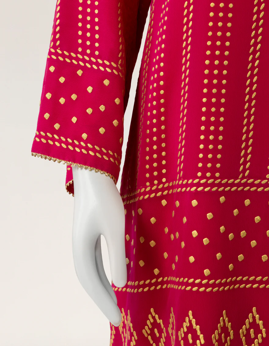 PINK BAMBER CHIFFON 3PC STITCHED | JLAWN-S-26-571/S MUKESH-06 - Image 6