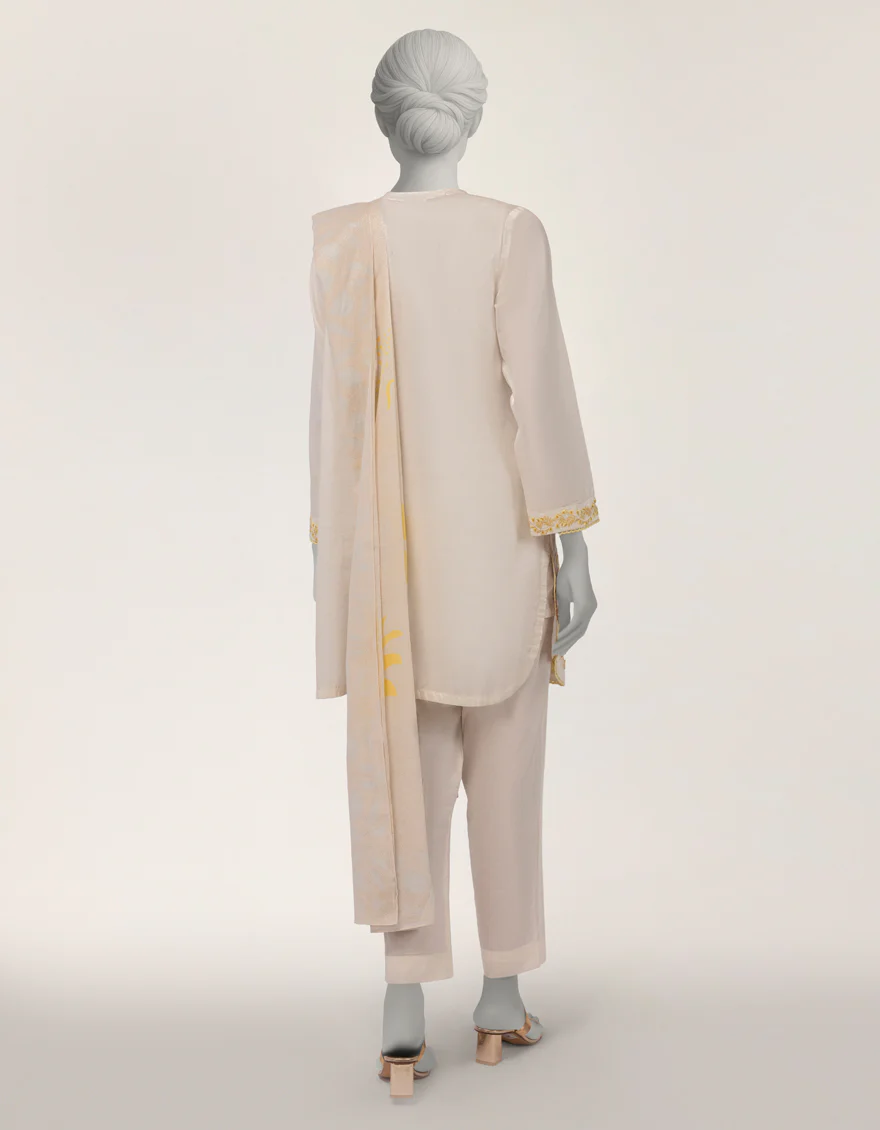 OFF WHITE LAWN 2PC STITCHED | JLAWN-S-JDS-26-1215/S DORI CORD-A-01 - Image 3
