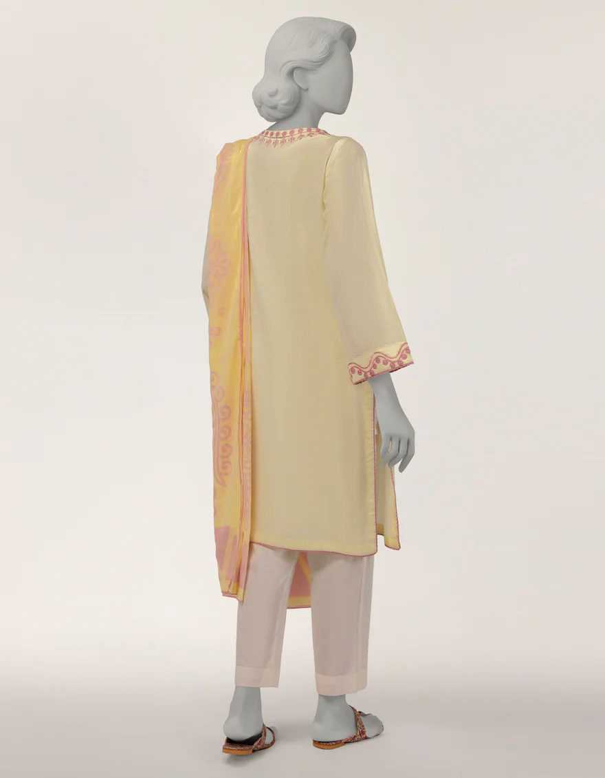YELLOW LAWN 2PC STITCHED | JLAWN-S-JDS-26-1216/S DORI CORD-A-02 - Image 2