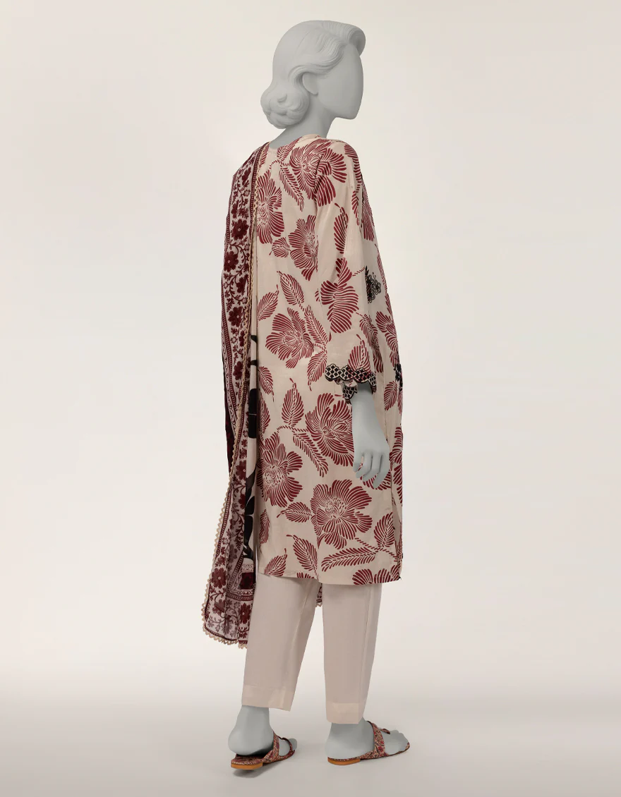 OFF WHITE LAWN 2PC STITCHED | JLAWN-S-JDS-26-1219/S THREAD & TONE-A-01 - Image 2