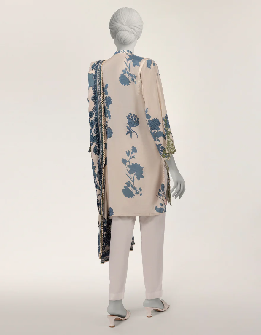 OFF WHITE LAWN 2PC STITCHED | JLAWN-S-JDS-26-1220/S THREAD & TONE-A-02 - Image 2