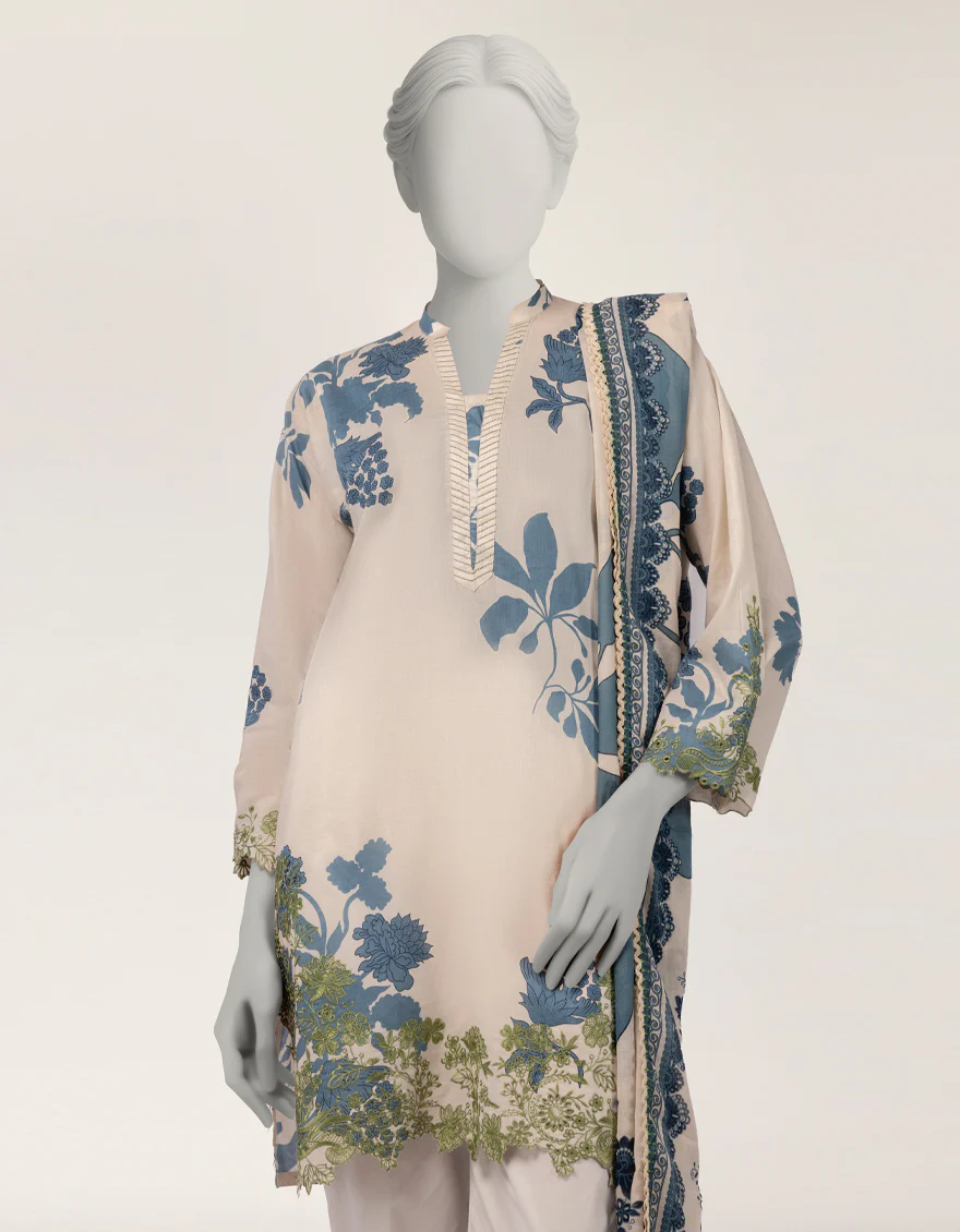 OFF WHITE LAWN 2PC STITCHED | JLAWN-S-JDS-26-1220/S THREAD & TONE-A-02 - Image 3