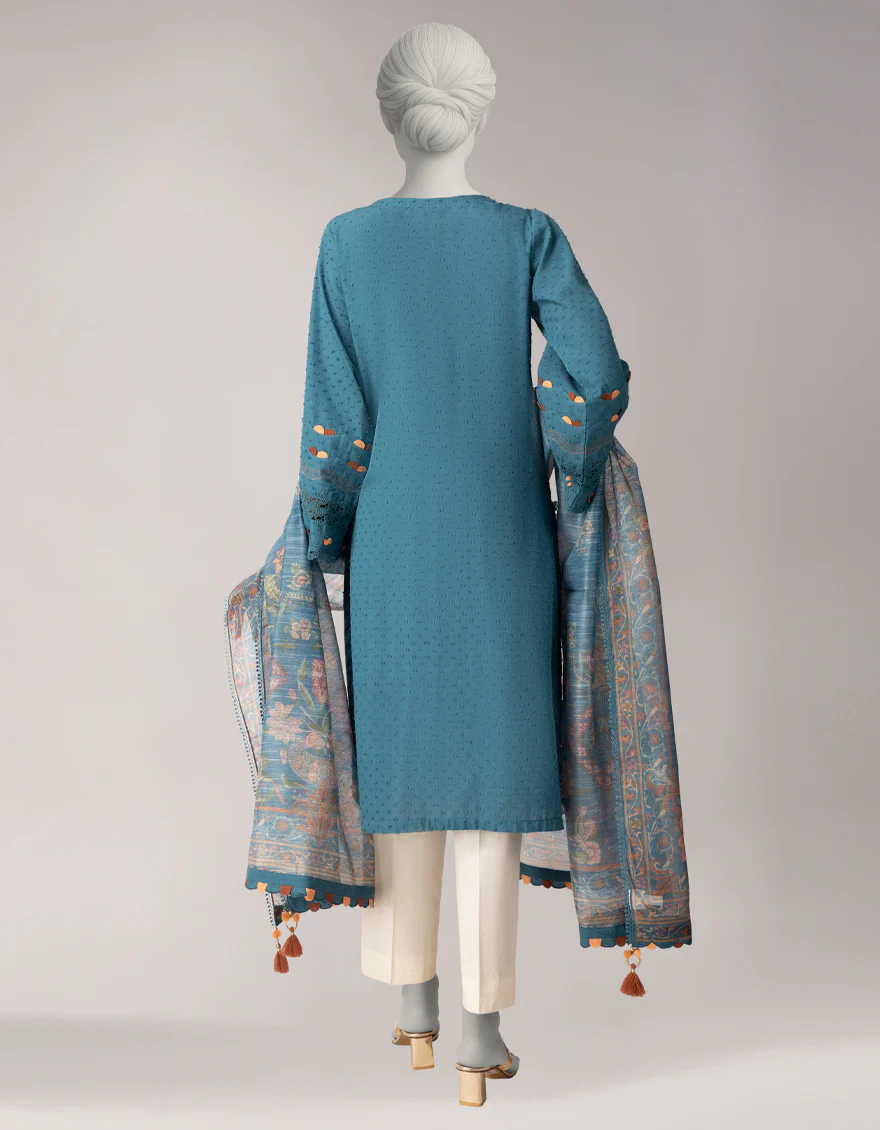 TEAL DORIA 2PC UNSTITCHED | JLAWN-S-JDS-26-1249 RIWAYAT-3 - Image 2