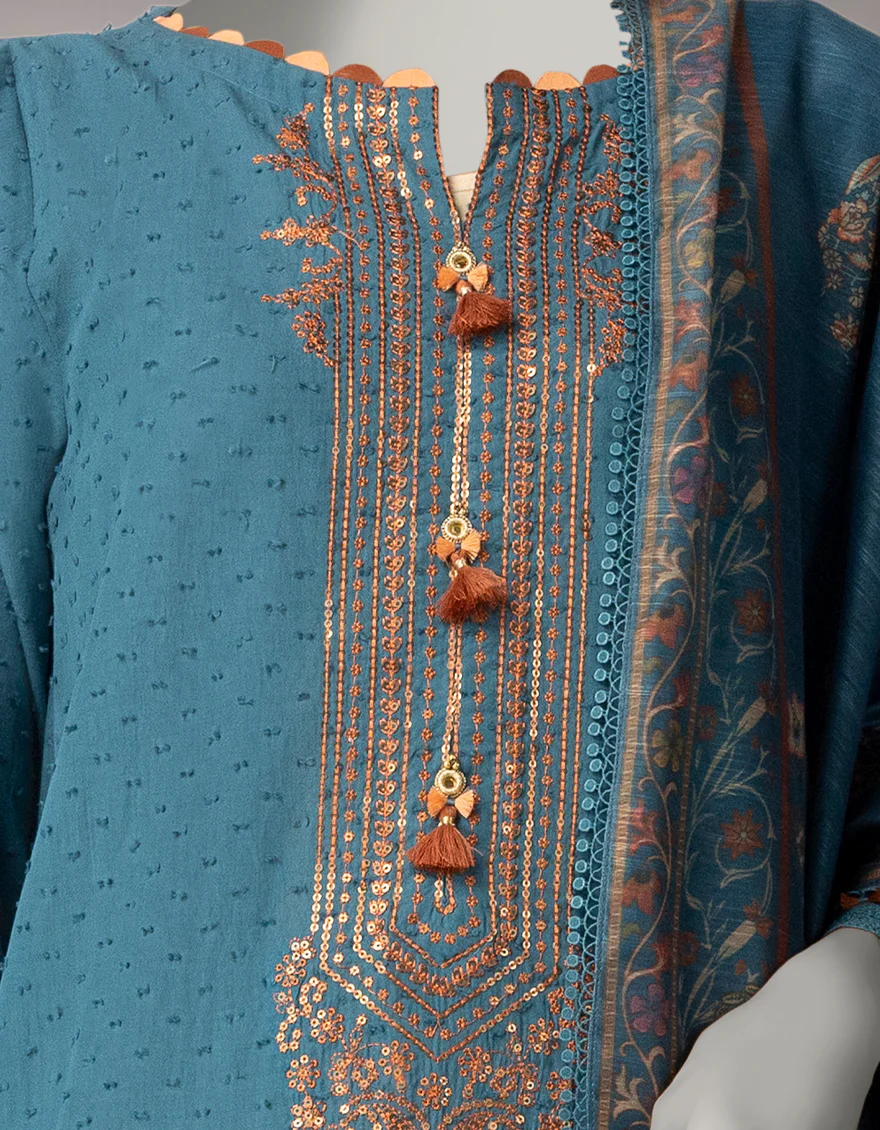 TEAL DORIA 2PC UNSTITCHED | JLAWN-S-JDS-26-1249 RIWAYAT-3 - Image 3