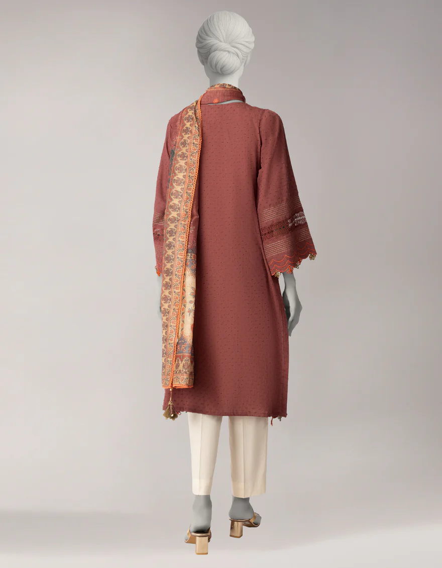 BROWN DORIA 2PC UNSTITCHED | JLAWN-S-JDS-26-1250 RIWAYAT-4 - Image 2