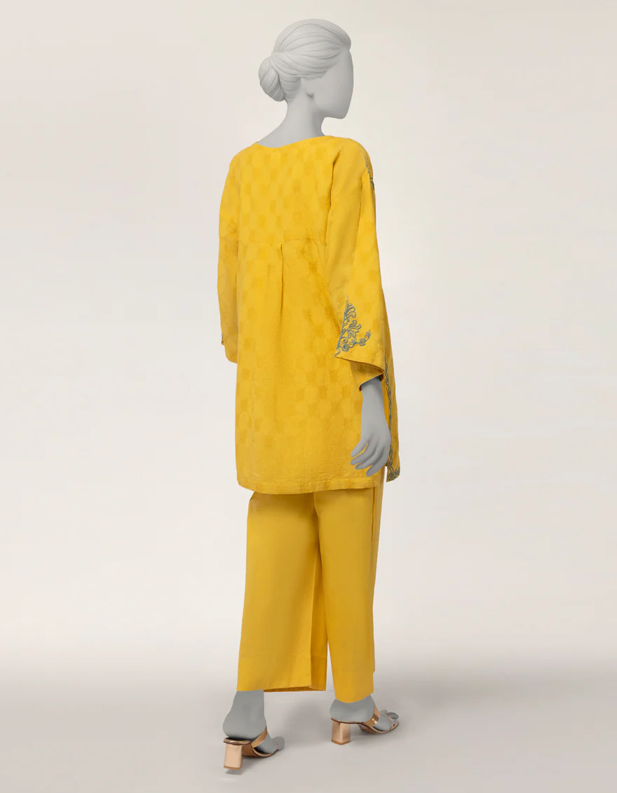 YELLOW DOBBY 2PC STITCHED | JLAWN-S-JST-26-2295/S CORD-01 - Image 3