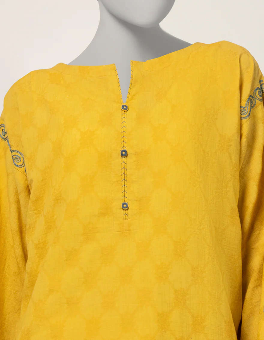 YELLOW DOBBY 2PC STITCHED | JLAWN-S-JST-26-2295/S CORD-01 - Image 4