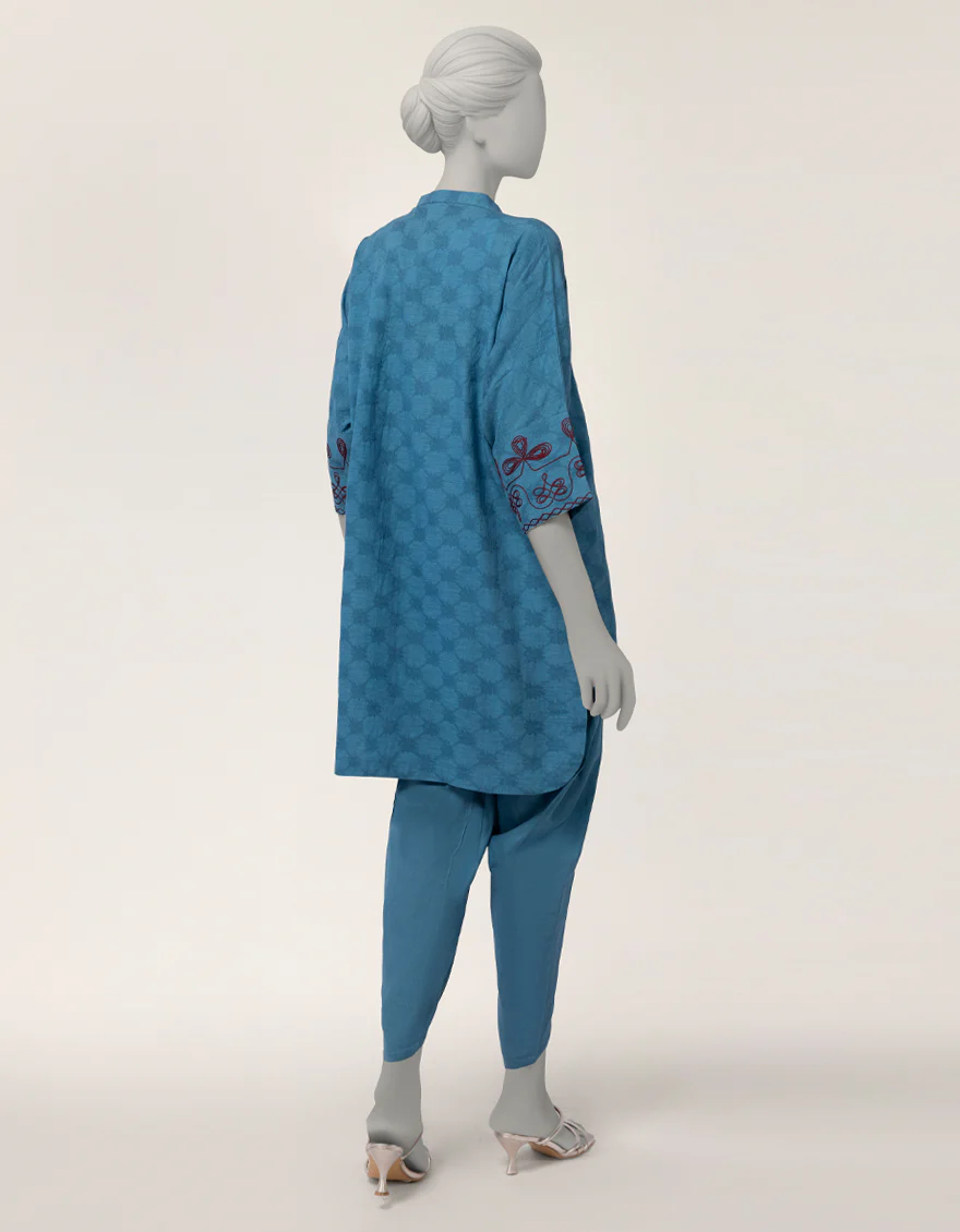 BLUE DOBBY 2PC STITCHED | JLAWN-S-JST-26-2296/S CORD-02 - Image 3