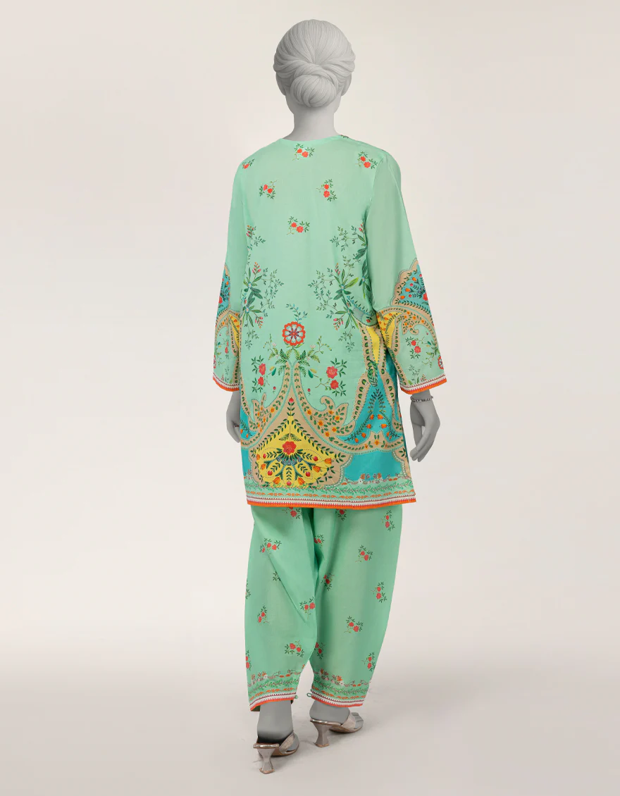 GREEN DOBBY 2PC STITCHED | JLAWN-S-JST-26-2302/S PLAY PRINT-04 - Image 3