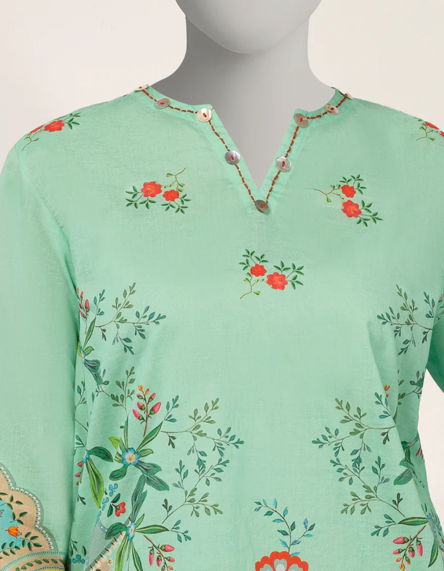 GREEN DOBBY 2PC STITCHED | JLAWN-S-JST-26-2302/S PLAY PRINT-04 - Image 4