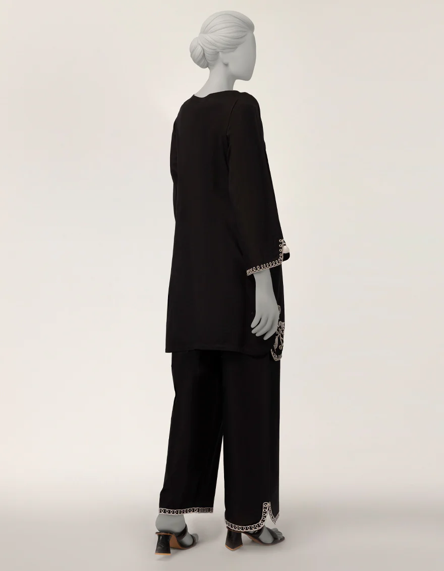 BLACK LAWN 2PC STITCHED | JLAWN-S-JST-26-2304/S DORI-CORDS-2 - Image 3