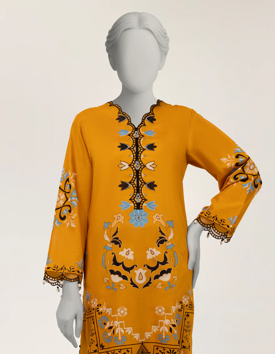 YELLOW LAWN 2PC STITCHED | JLAWN-S-JST-26-2308/S MALTA-B-02 - Image 2