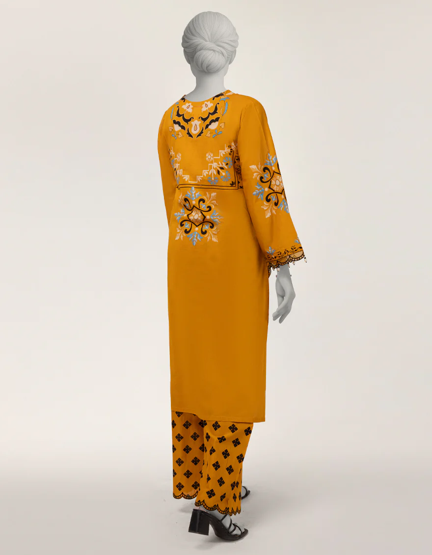 YELLOW LAWN 2PC STITCHED | JLAWN-S-JST-26-2308/S MALTA-B-02 - Image 3