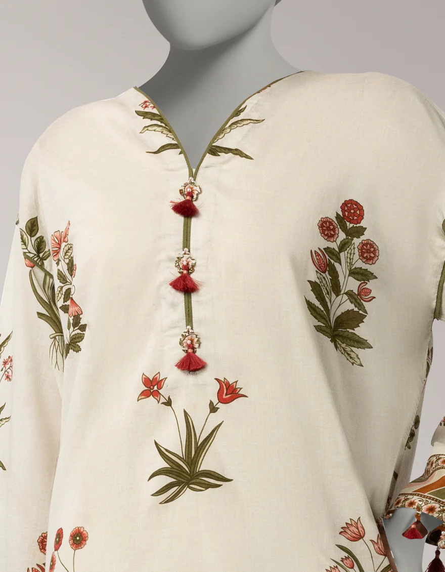 MULTICOLOR LAWN 2PC UNSTITCHED | JLAWN-S-JST-26-2349 PERAHAN-4 - Image 3