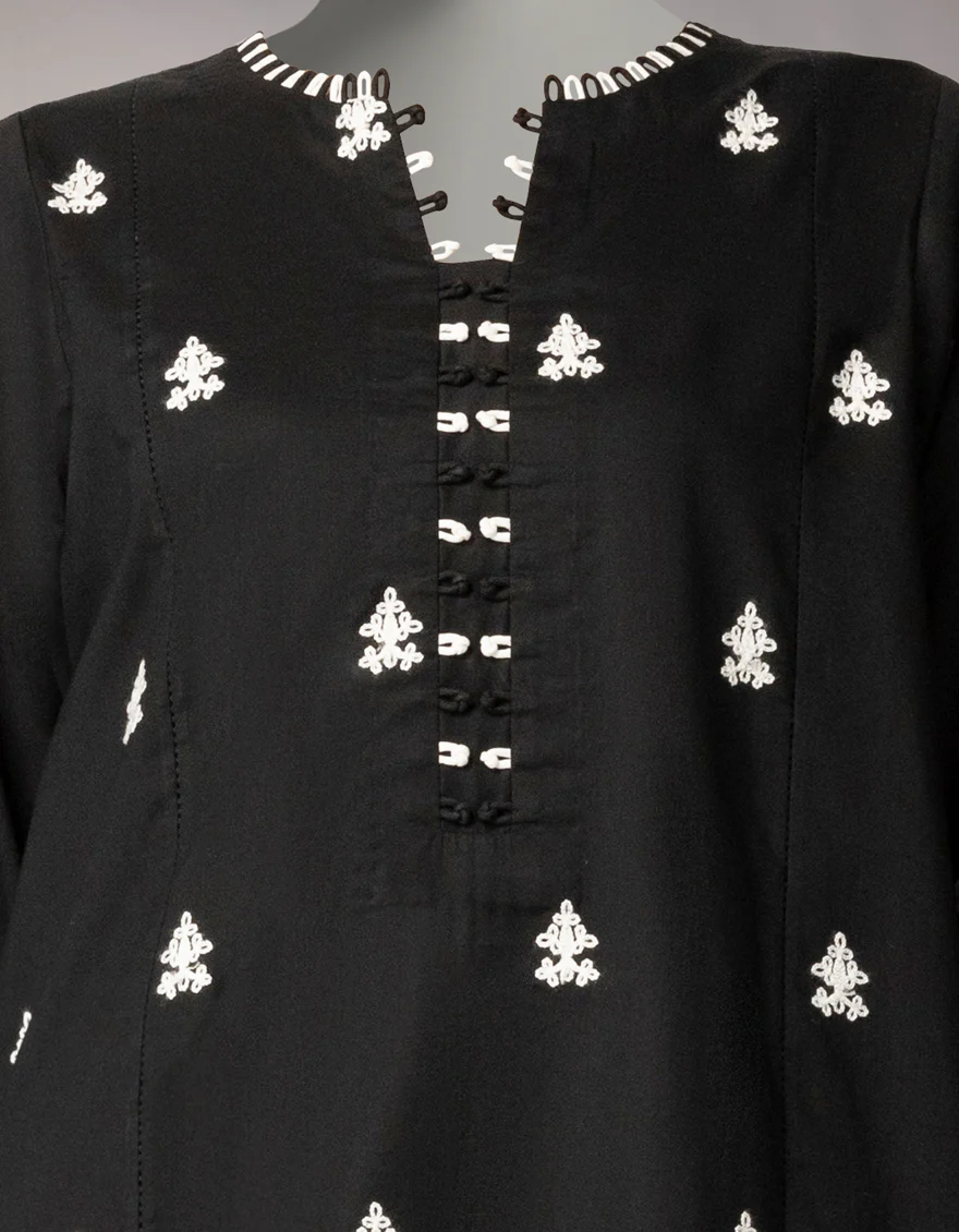 BLACK LAWN 2PC UNSTITCHED | JLAWN-S-JST-26-2355 DHANAK-02 - Image 3
