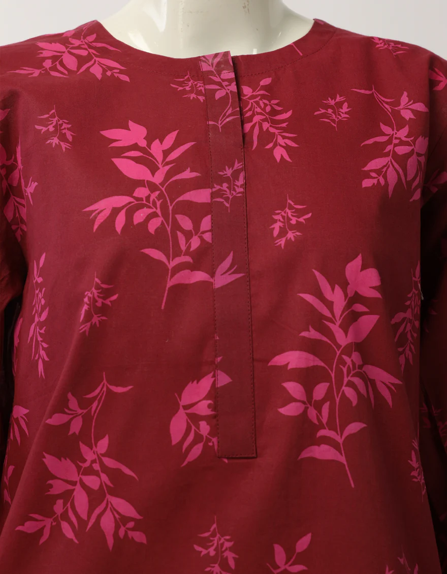 MAROON LAWN 2PC STITCHED | JLAWN-S-JST-26-2370/S FLORAL GARDEN-B4 - Image 3